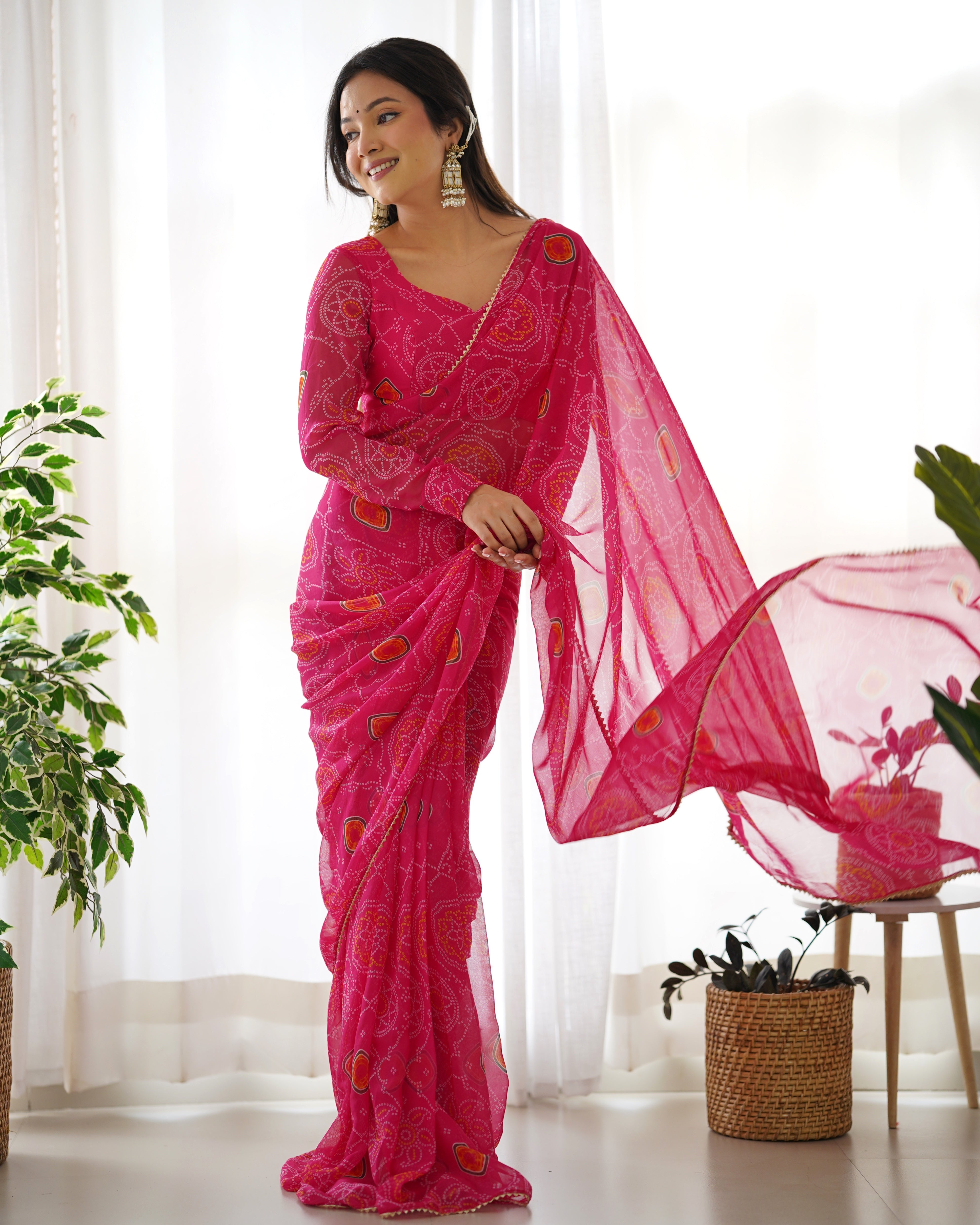 Buy pure chiffon sarees in India @ Limeroad