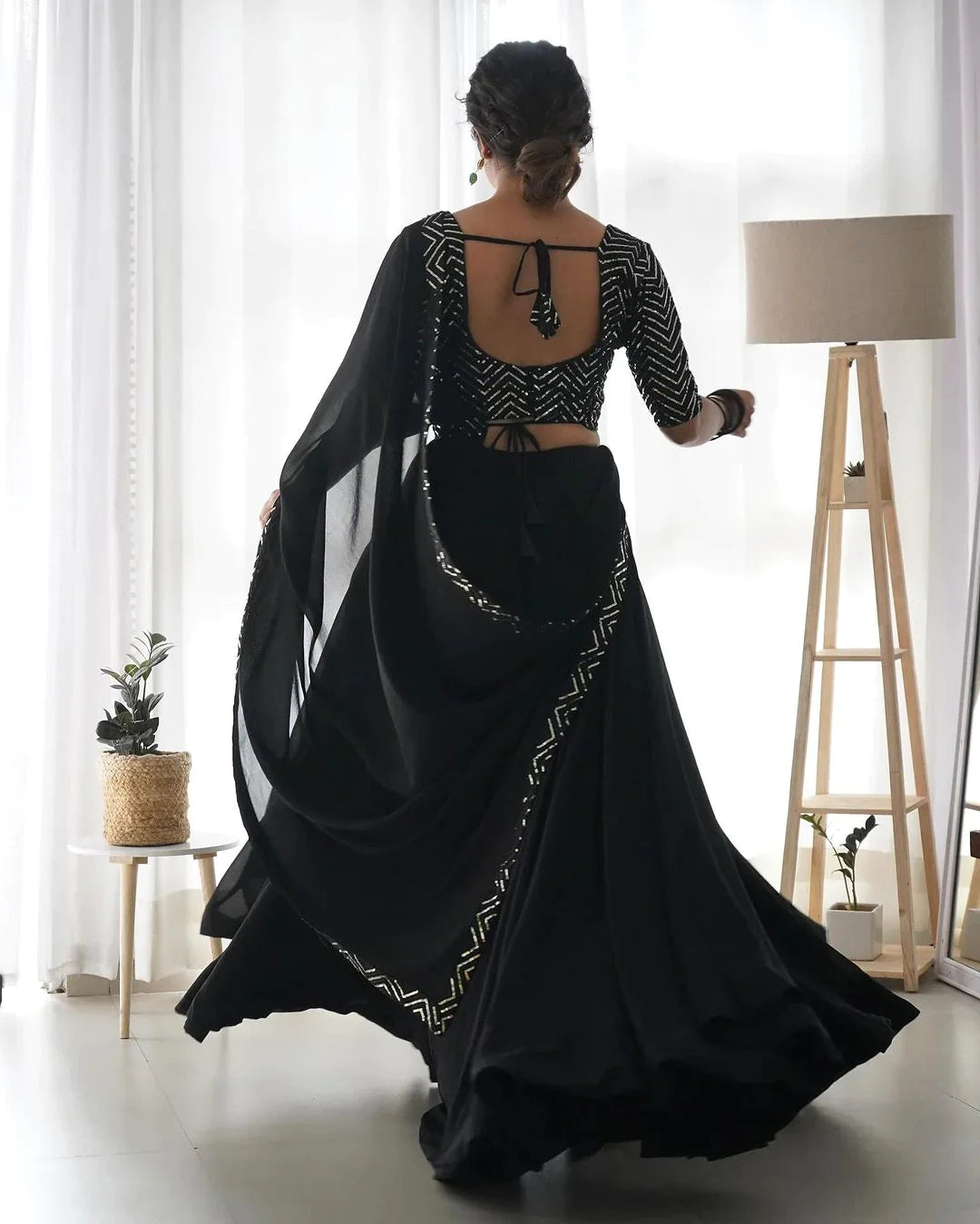 Elegant Black Lehenga Choli With Net Dupatta, Indian Designer Party Wear  Heavy Kasturi Silk Lehenga With Sequence Work Ghagra Choli - Etsy