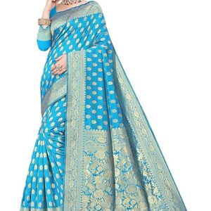 pikham art silk saree with jacquard blouse