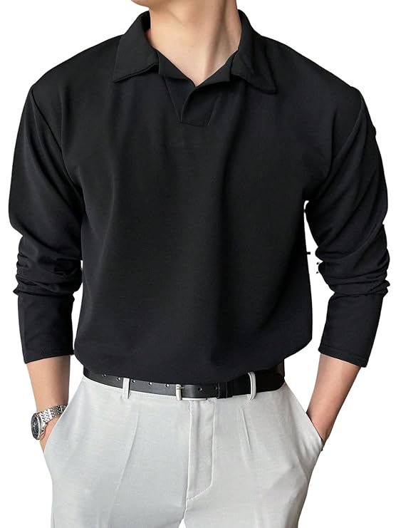Leriya Fashion Men's Lycra Blend Regular Fit Polo T-Shirt Plain & Versatile