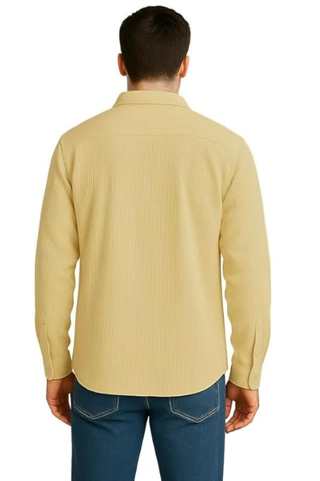 DEELMO Men’s Full Sleeve Corduroy Shirt