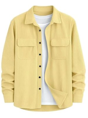 DEELMO Men’s Full Sleeve Corduroy Shirt