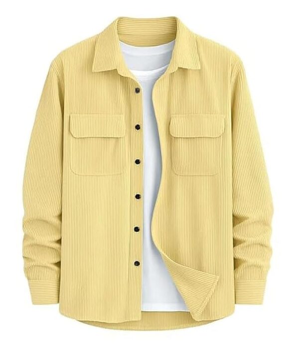 DEELMO Men’s Full Sleeve Corduroy Shirt